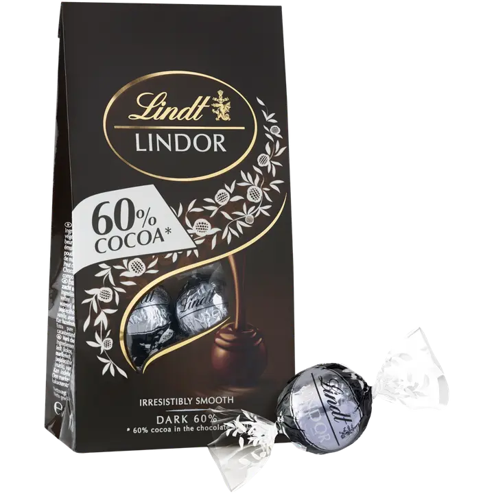 Lindt Lindor 60% Tumma täytesuklaakuula 137g