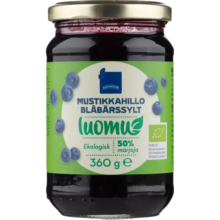 Rainbow mustikkahillo luomu 360 g