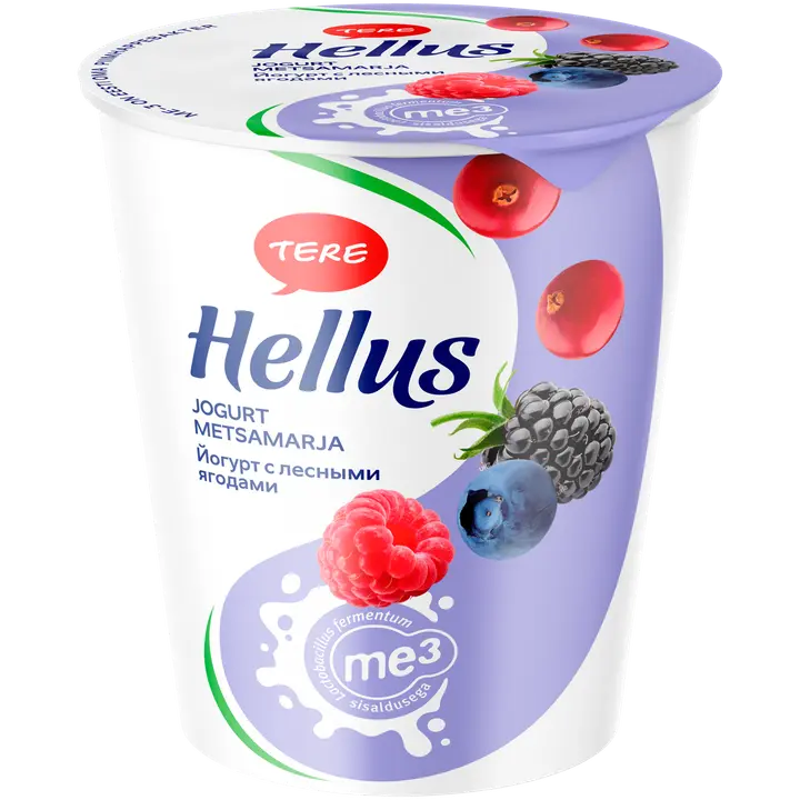 Hellus Metsamarjajogurt, ME-3 bakteriga, 350 g