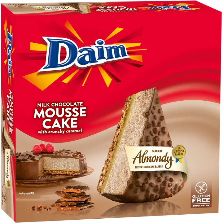 Almondy 400g Daim Maitosuklaamousse kakku