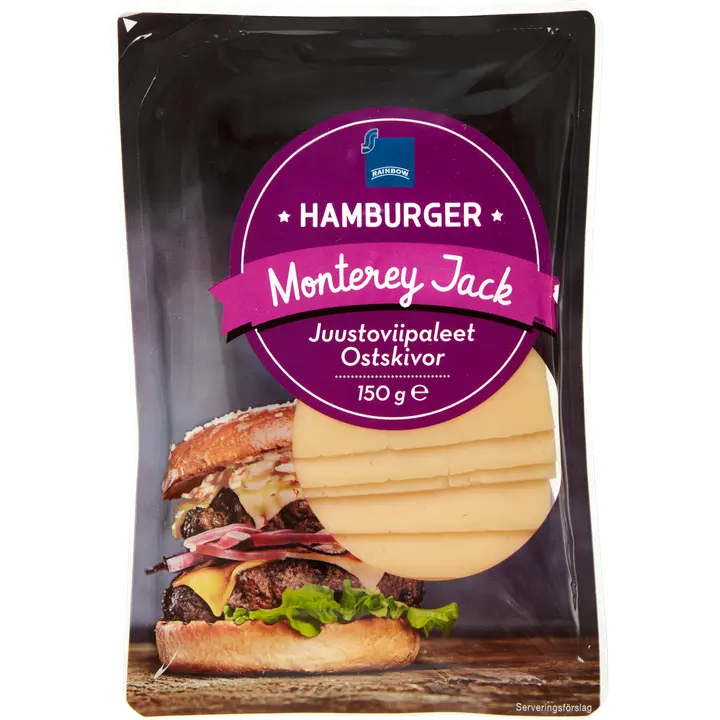 Rainbow 150g Monterey Jack juustoviipaleet