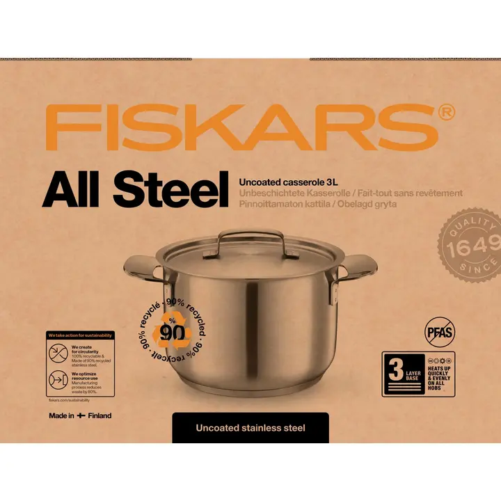 Fiskars kattila All Steel 3,0l