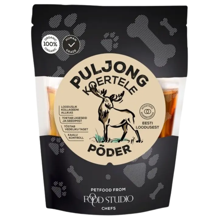 Food Studio täiendsööt koertele mahe põdrakondipuljong 350G