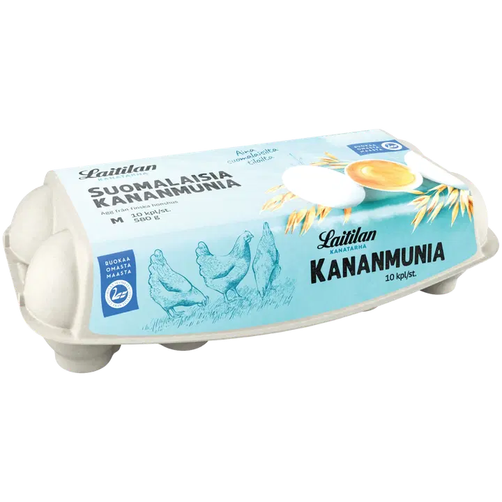 20 x Laitilan Kanatarha Virikehäkkikanojen munia M10 580g