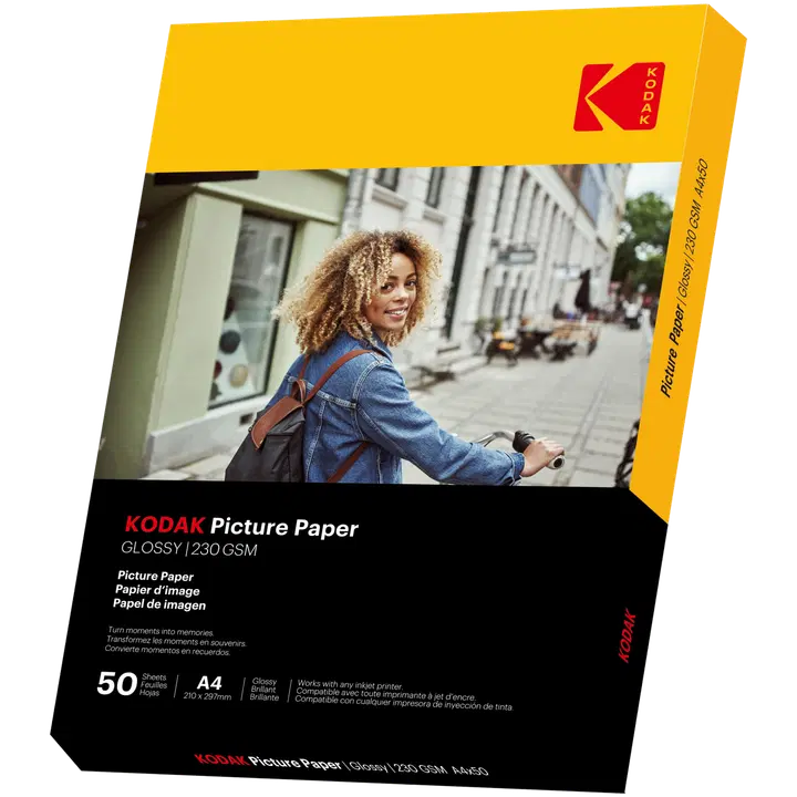 Kodak valokuvapaperi kiiltävä 21 x 29,7 cm 230g/m² 50 arkkia