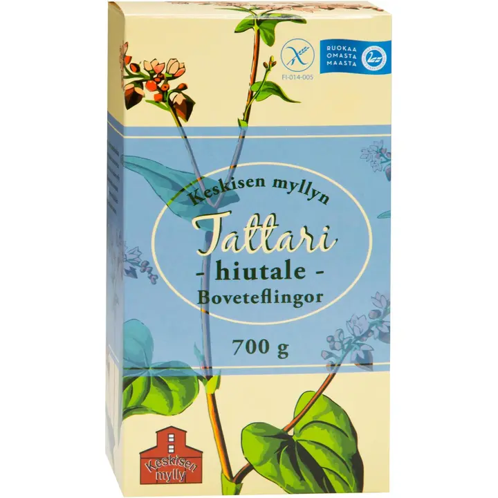 Keskisen Myllyn Kotimainen täysjyvä tattarihiutale 700g