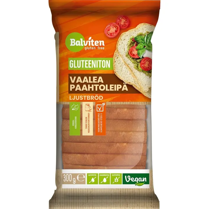 Balviten Gluteeniton Vaalea Paahtoleipä 300g