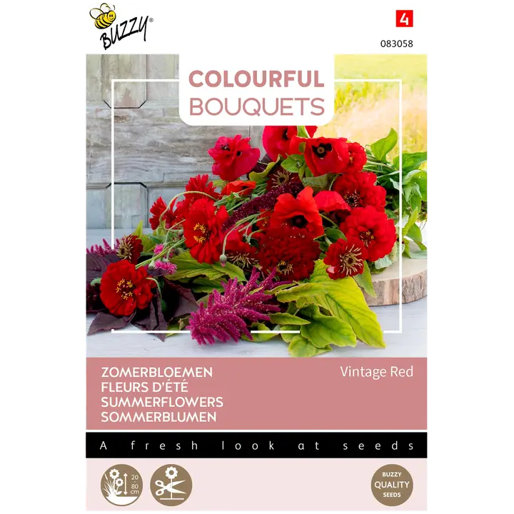 Colorful Bouquets Vintage Red punase varjundiga lõikelilled