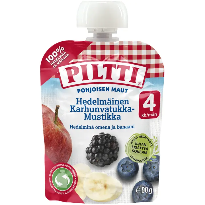 Piltti Pohjoisen maut 90g Hedelmäinen karhunvatukka-mustikka 4kk annospussi