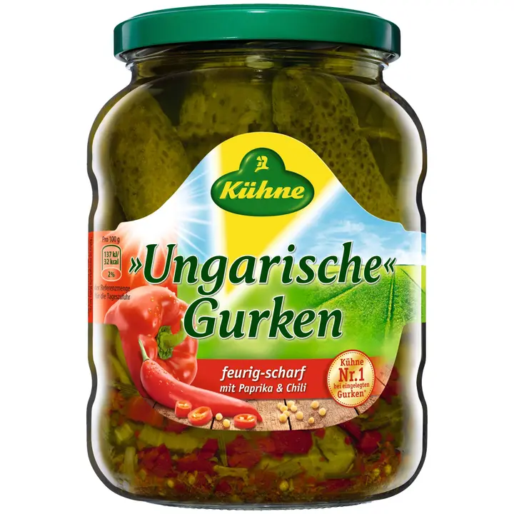 Kühne Kurkut mausteliemessä paprika & chili 670/360g