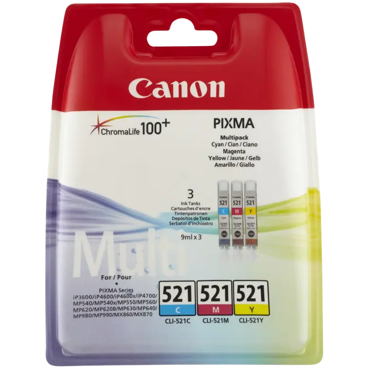 Canon Mustepatruuna CLI-521 multipack