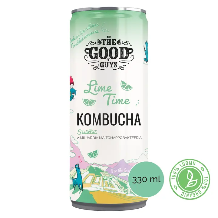 The Good Guys Lime Time Kombucha 330 ml