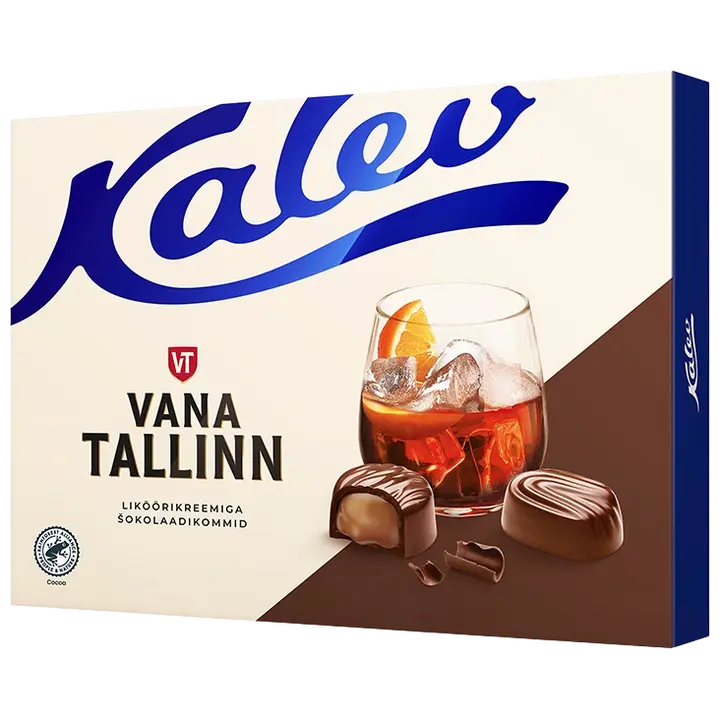 Kalev Vana Tallinn liköörikreemitäidisega šokolaadikommid 122g