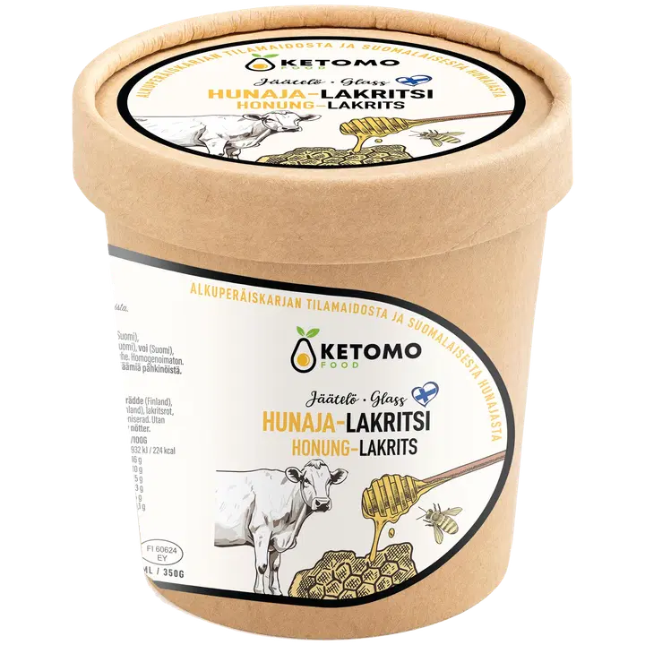 Ketomo Food Hunaja-lakritsijäätelö 473ml