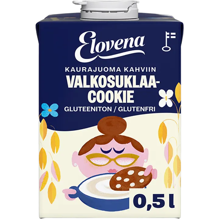 Elovena 0,5l valkosuklaa cookie kaurajuoma kahviin