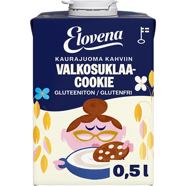 Elovena 0,5l valkosuklaa cookie kaurajuoma kahviin