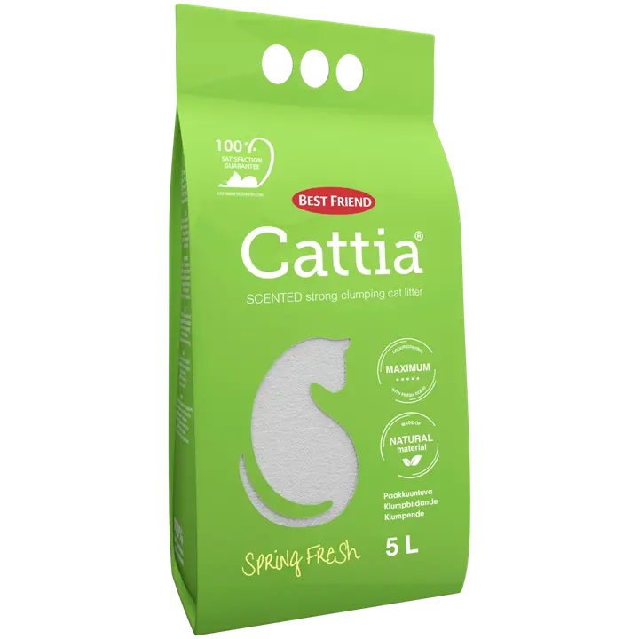 Best Friend Cattia Spring Fresh paakkuuntuva valkoinen kissanhiekka 5l