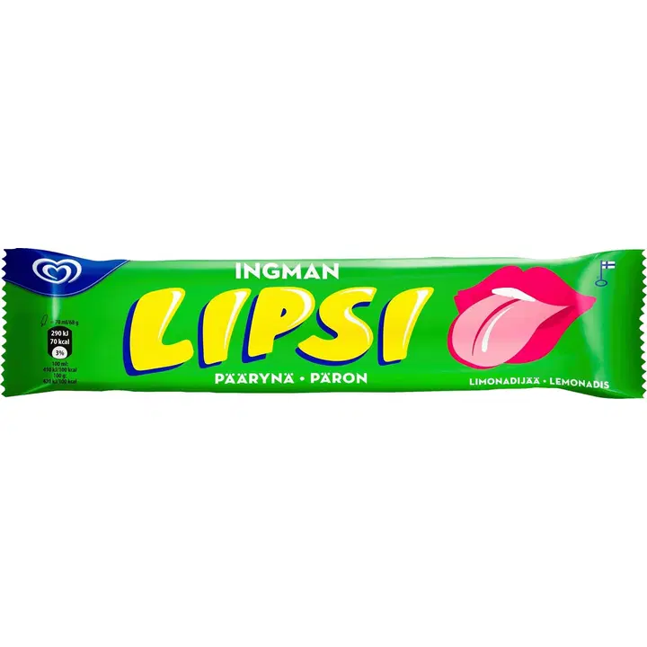 Ingman Lipsi Päärynä Jäätelö 70ml/68g