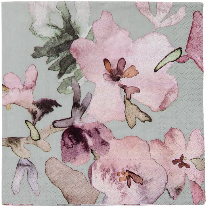 Pentik Hetki servietti kukka vihreä 25x25 cm 20 kpl