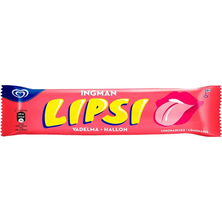 Ingman Lipsi 70 ML/68g limujää Vadelma