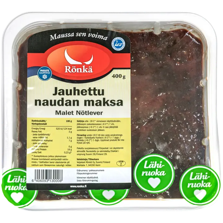 Rönkä Naudan maksa jauhettu 400g pakaste