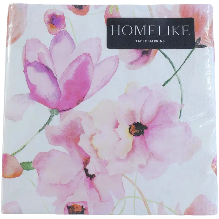 Lautasliina 33cm akvarellikukat