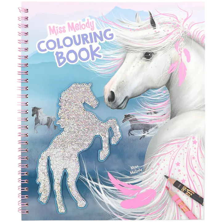 Miss Melody Värityskirja, paljettihevonen