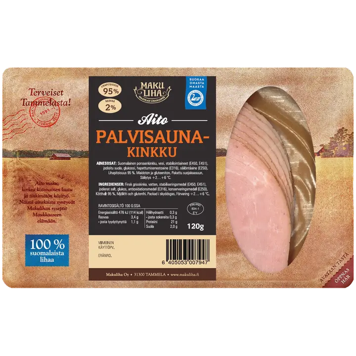 Makuliha Aito saunapalvikinkku 120g siivu