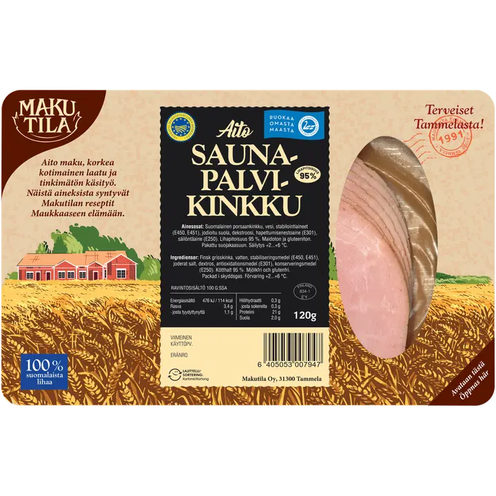 Makutila Aito Saunapalvikinkku viipale 120 g