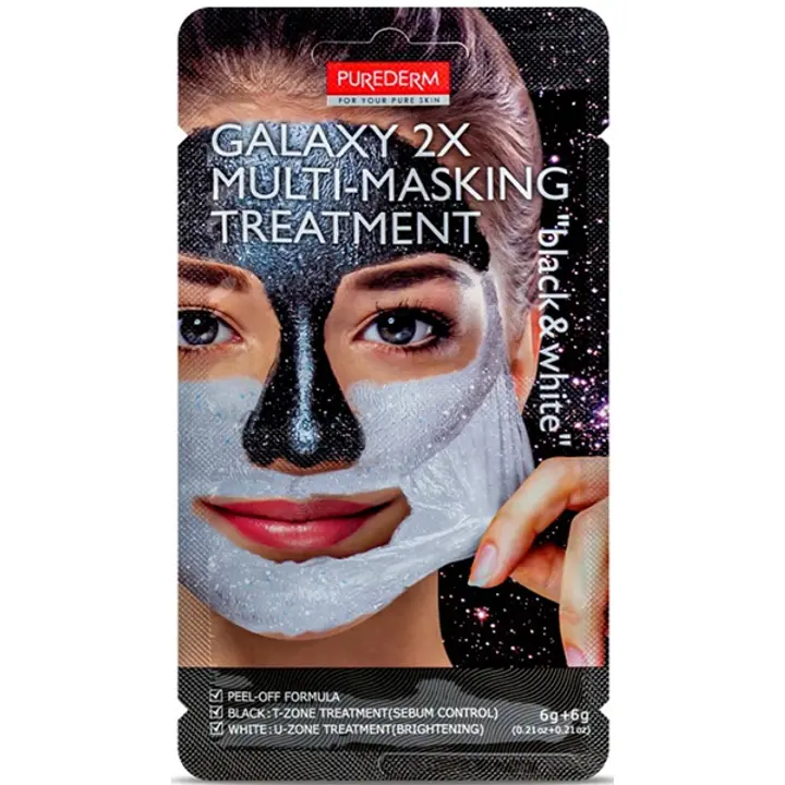 Näomask Galaxy 2x multi-masking black&white