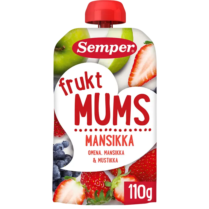 Semper Fruktmums Mansikka 6kk hedelmäsose 110g