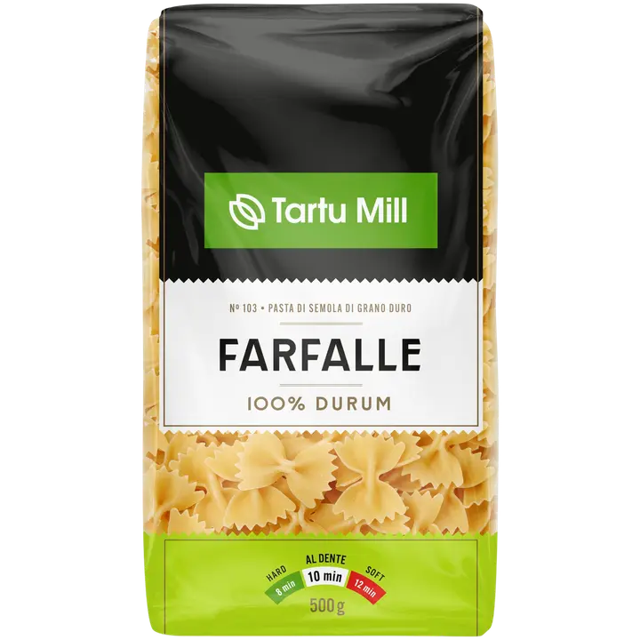 Tartu Mill durum pasta farfalle 500g