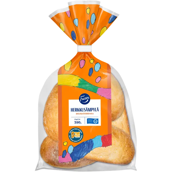 Fazer Herkkusämpylä 5kpl 350g Tue pientä -kampanja