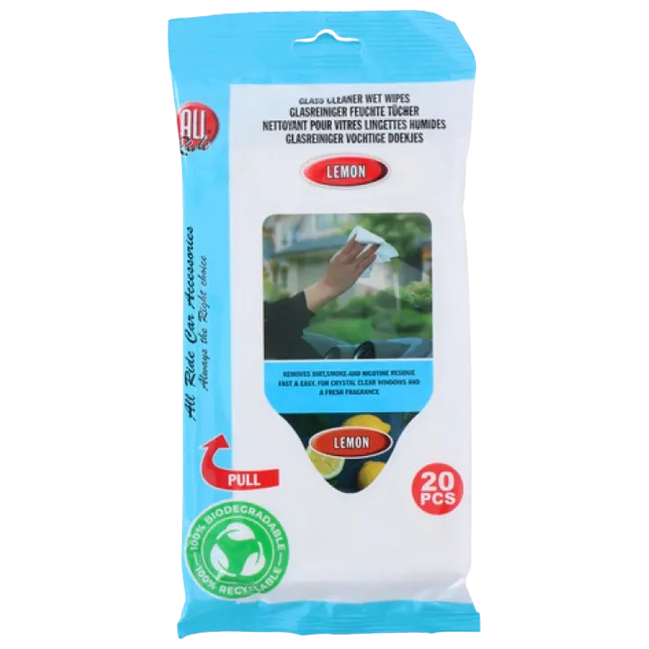 Niisked klaasipuhastuslapid 20 tk