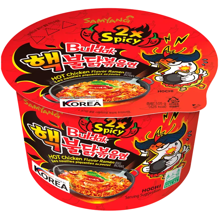 Samyang Buldak Ramen Hot Chicken Big Bowl Extreme 2x Spicy 105g