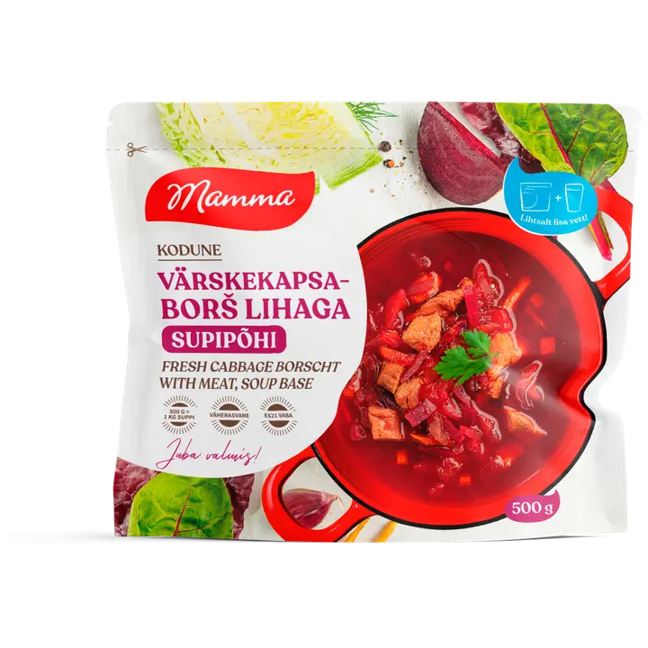 Mamma Värskekapsaborš Lihaga, Supipõhi 500 G