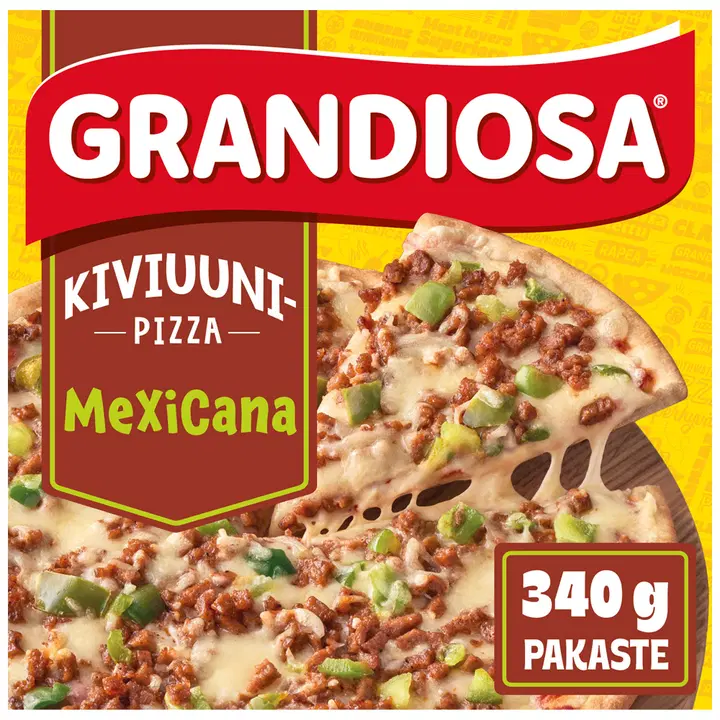 Grandiosa mexicana kiviuuni pakastepizza 340g