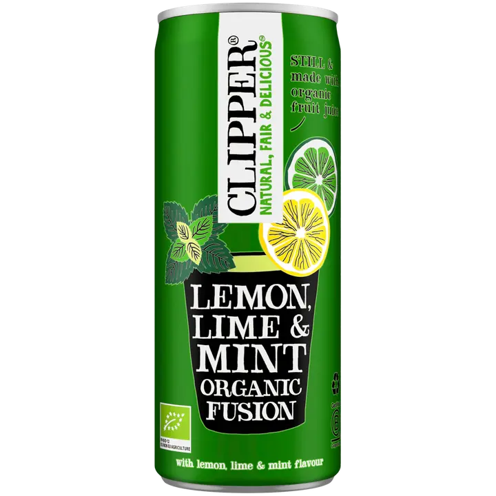 Clipper Luomu Hiilihapoton juoma Sitruuna, lime & minttu 250ml