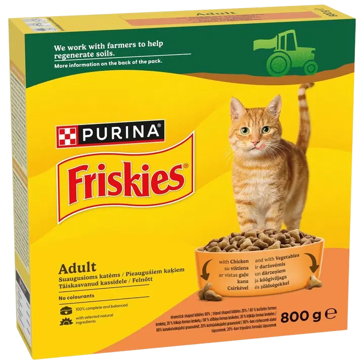 Friskies kuiv kassitoit kana ja juurviljad 800g