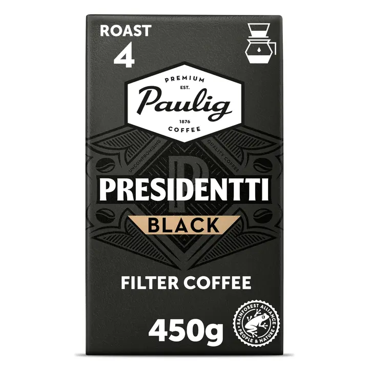 Paulig Presidentti Black kahvi suodatinjauhatus 450g