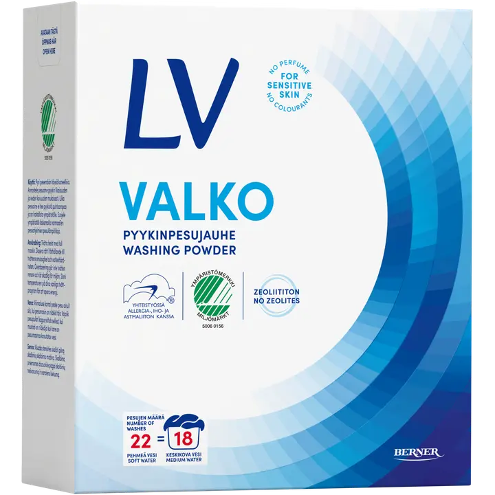 LV 750 g Valko pyykinpesujauhetiiviste