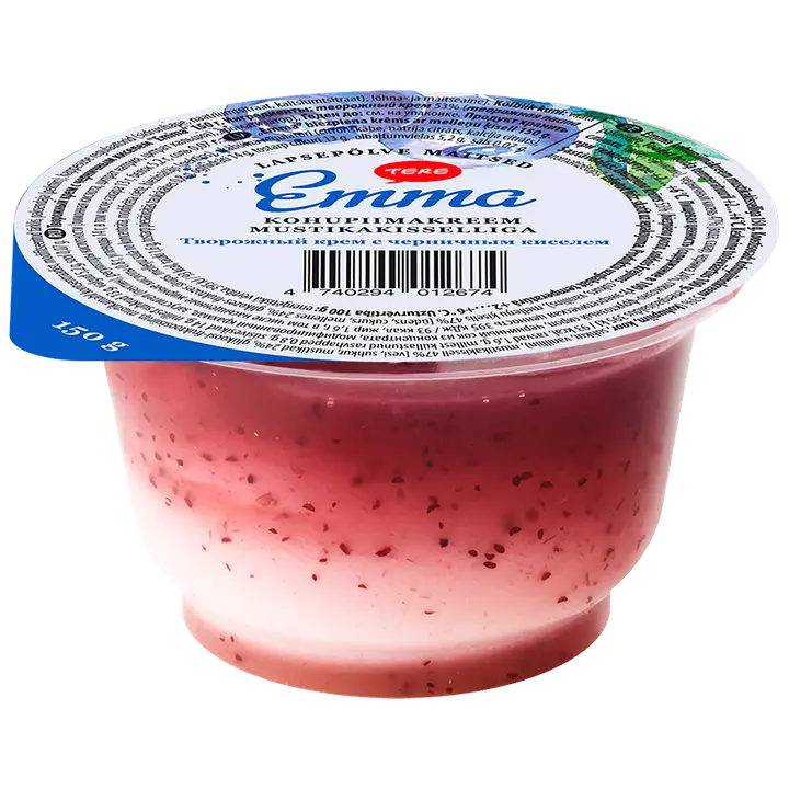 Emma Mustikakisselliga kohupiimakreem, 150 g