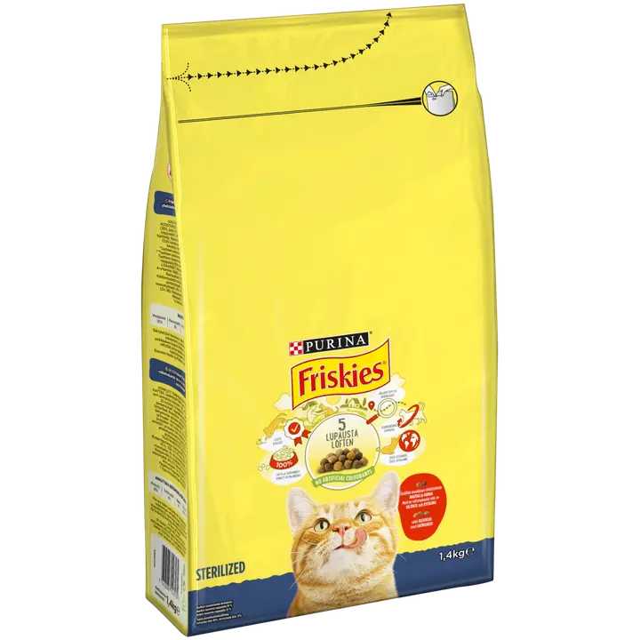 Friskies kuivtoit steriliseeritud kassidele 1,4kg