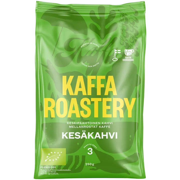 Kaffa Roastery Kesäkahvi suodatinjauhettu luomukahvi 250g