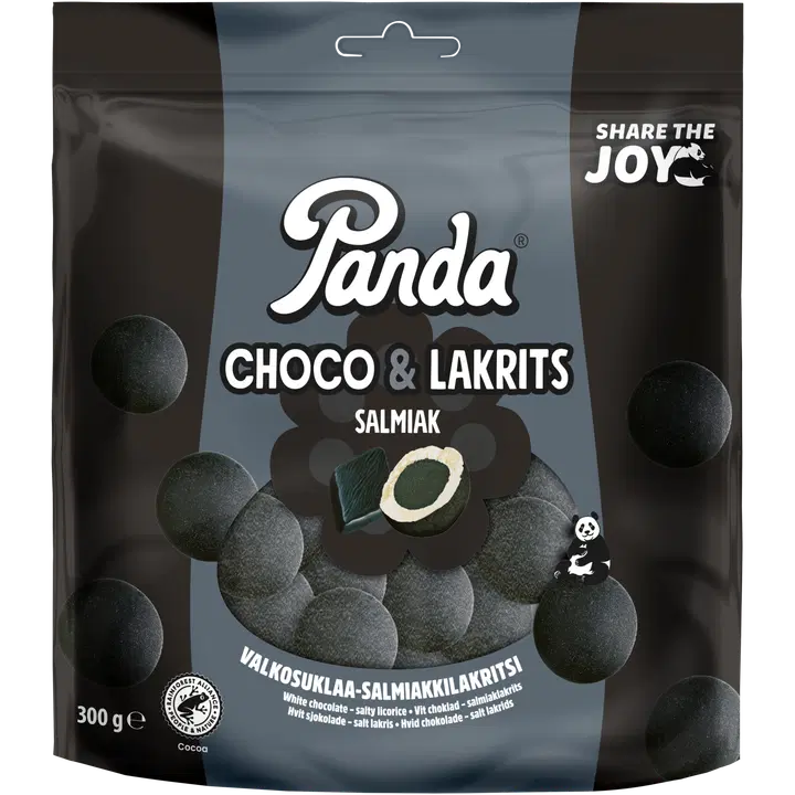 Panda Choco Lakrits salmiakki share size 300g