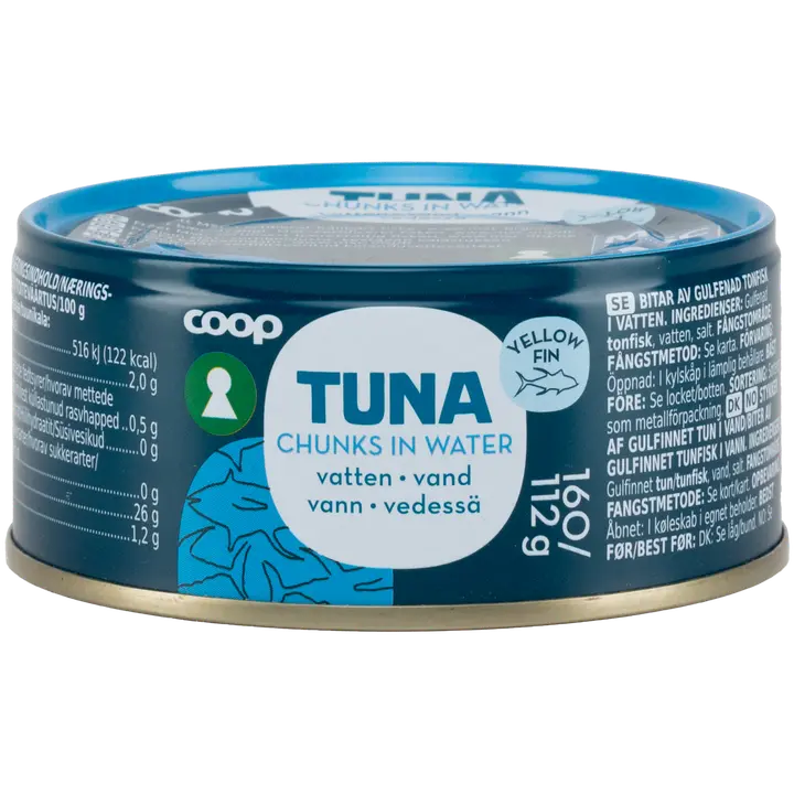 Coop keltaevätonnikala paloina vedessä MSC 160/112 g