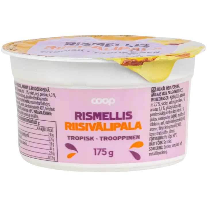 Coop riisivälipala trooppinen 175 g