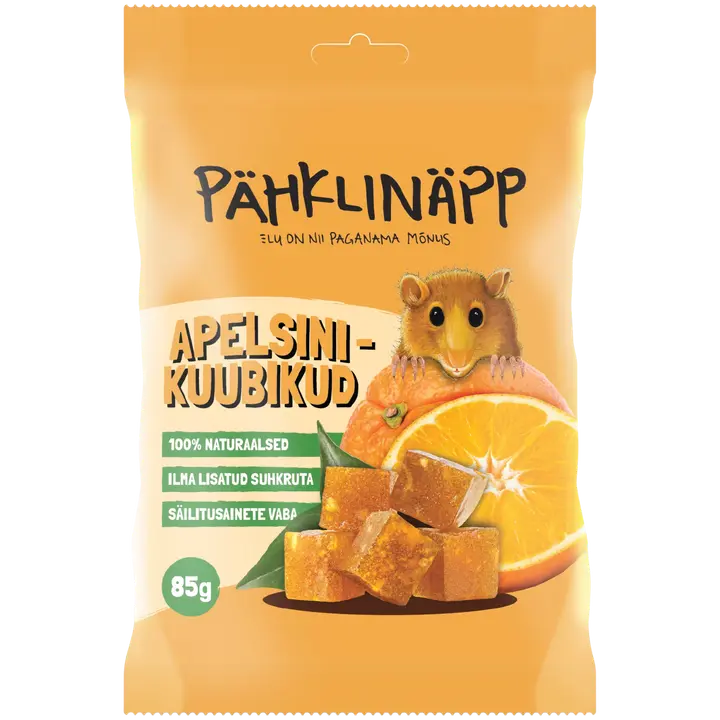 Pähklinäpp apelsinikuubikud 85 g