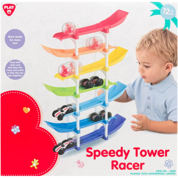 Lasten pallorata Speedy Tower Racer