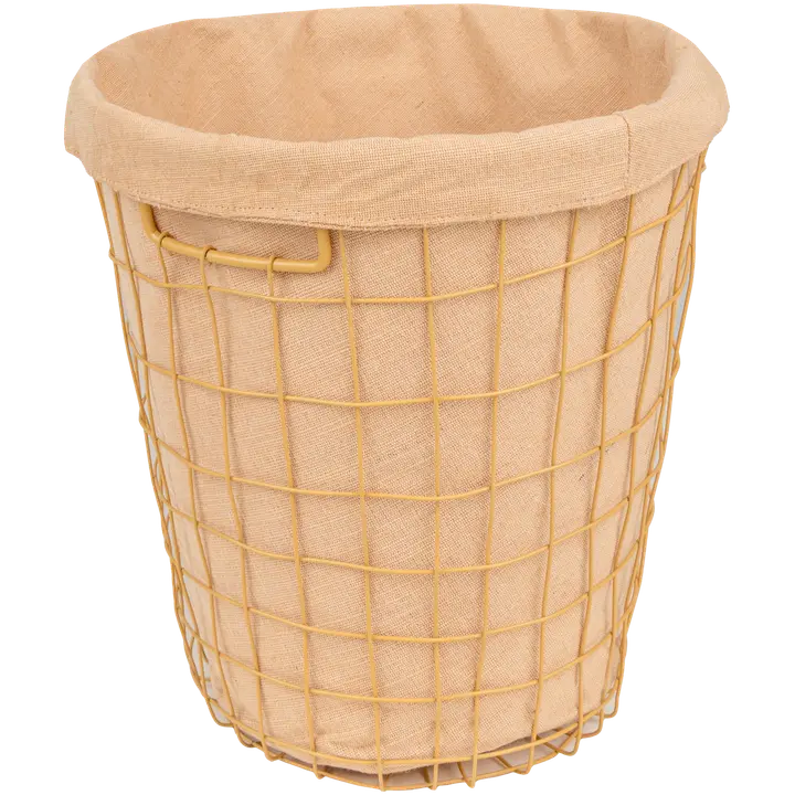 Sisustuskorv ümar metall/kangas